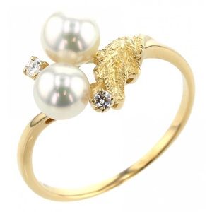 Mikimoto yellow gold ring